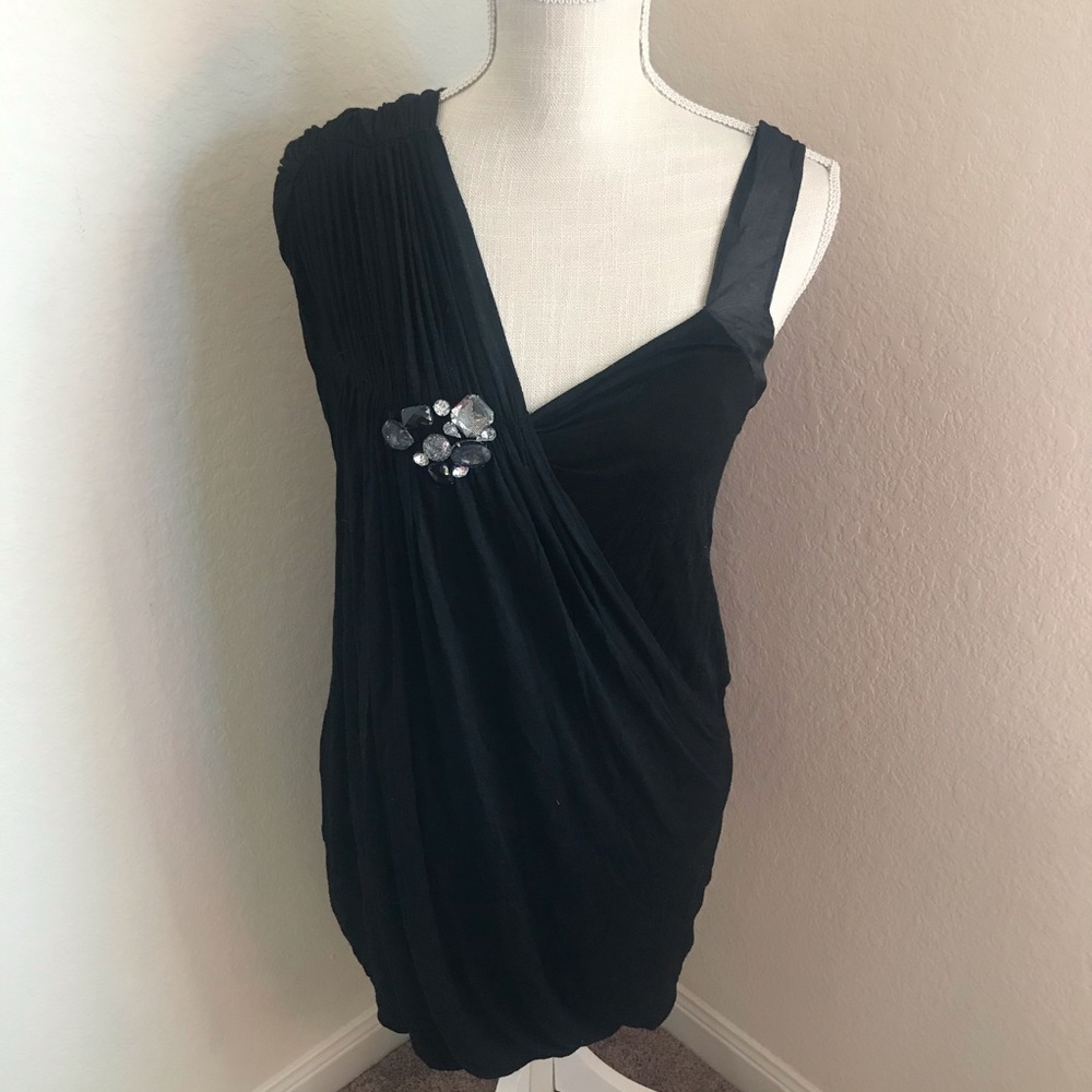 MM Couture unique little black dress in size M